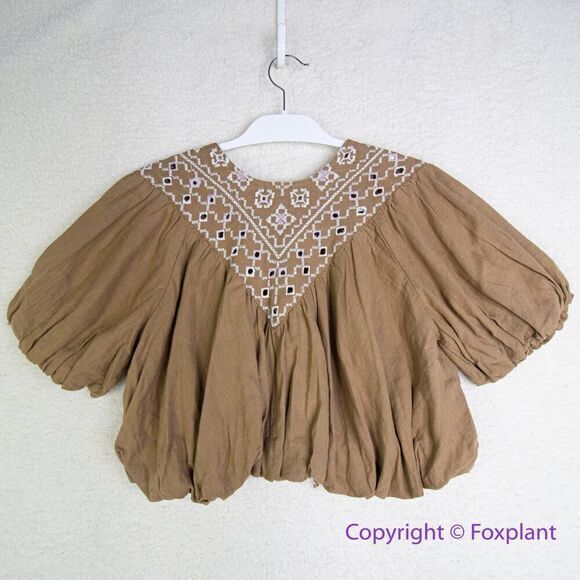 New! Free People Joni Embroidered Top, size S - Picture 13 of 16